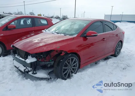 2018 Hyundai Elantra Sport from USA, damaged, VIN KMHD04LB0JU531727